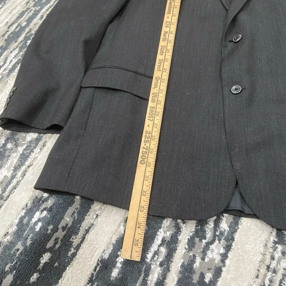 Jos A Bank‎ Charcoal Gray BIG & TALL 100% Wool Twill Blazer Sport Coat 50L/45W